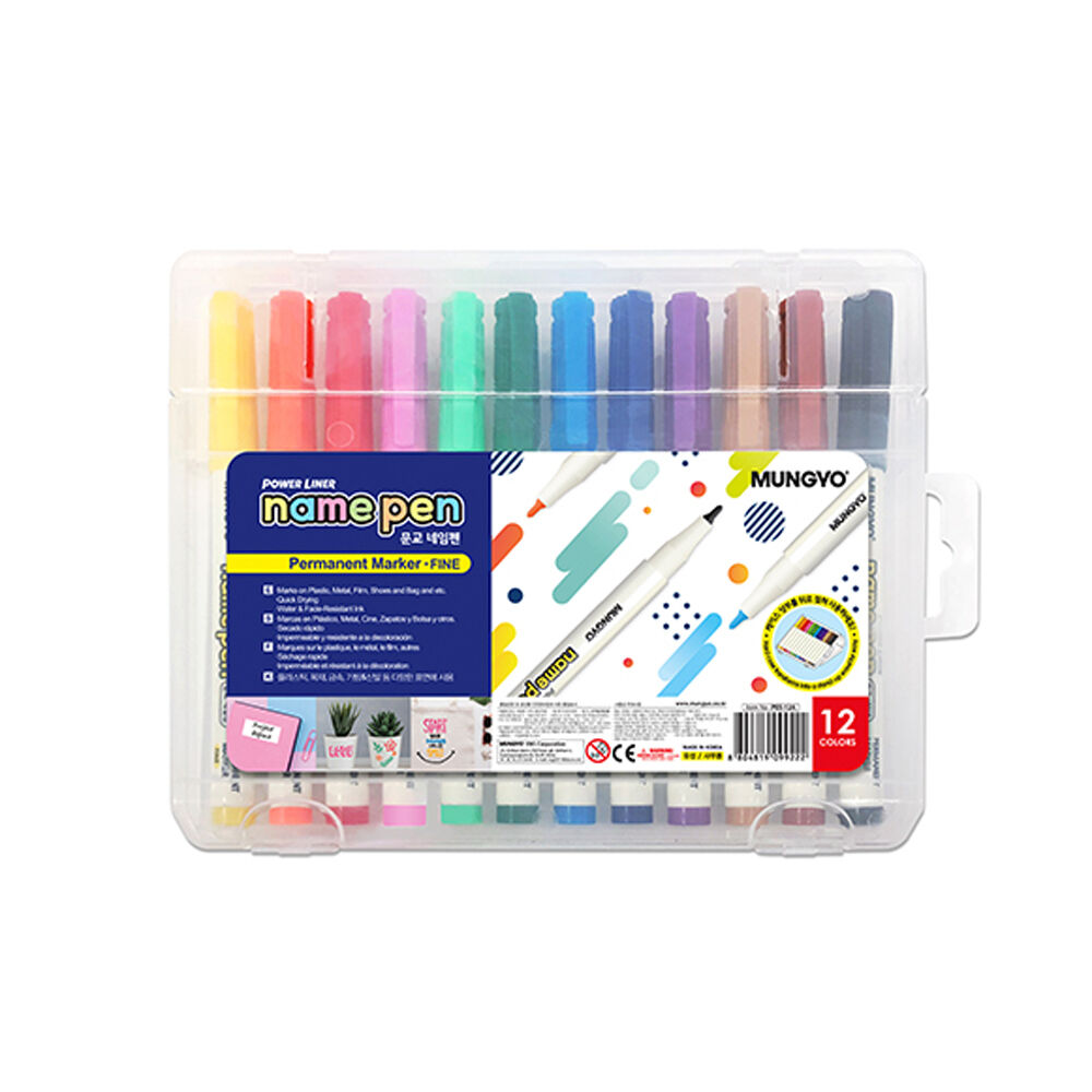 Mungyo Permanent Marker Fine (Set of 12) 1-1.8mm