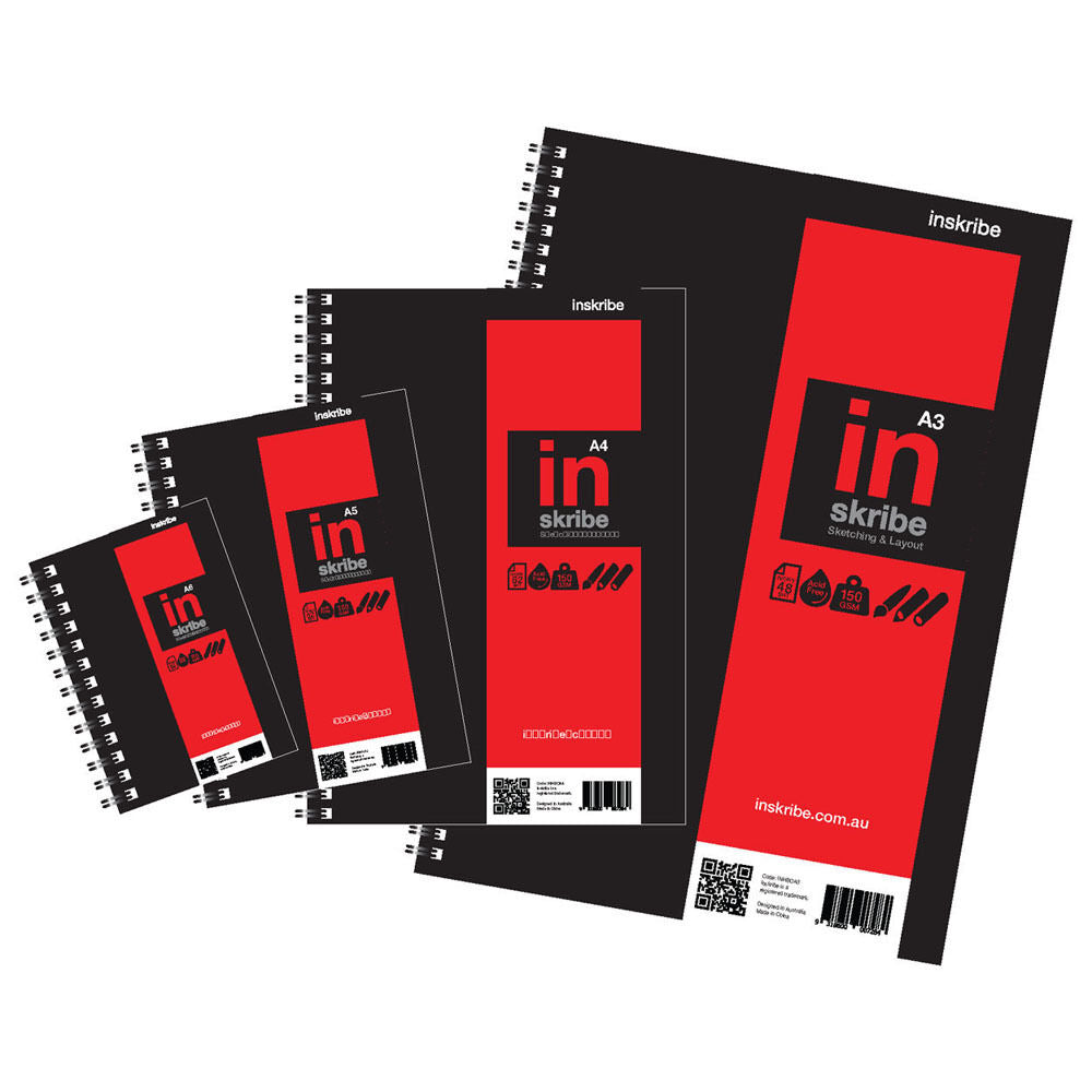 Wirebound Sketchbook 150gsm Red Label A3