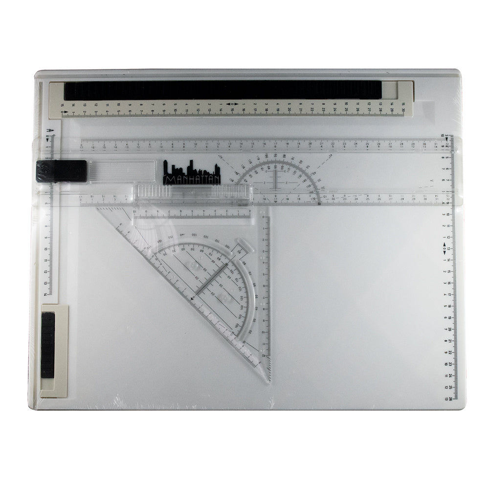 Manhattan A4 Drawing Board with Single Lock & Set Square