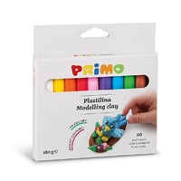 Primo Plasticine Box of 10 Assorted (18gm)