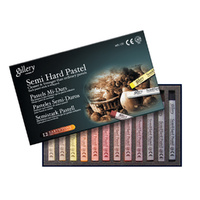 Mungyo Gallery Artist Semi Hard Pastel Set 12 EARTHTONES                                                    