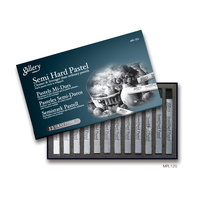 Mungyo Gallery Artist Semi Hard Pastel Set 12 GREYTONE                                                      