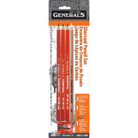 Generals Charcoal Pencil Kit Set of 5 (557SABP)