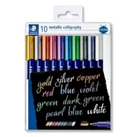 Staedtler Design Journey Metallic Calligraphy Marker Set – 10 Colours