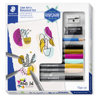 Staedtler Design Journey Line Art & Botanical Art Set – 10 Pieces