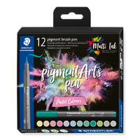 Staedtler Pigment Arts Pen Set – 12 Pastel Colours