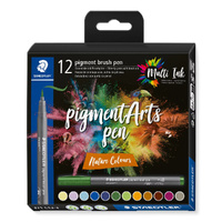 Staedtler Pigment Arts Pen Set – 12 Nature Colours