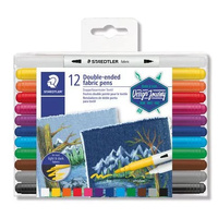 Staedtler Design Journey Fabric Marker Set – 12 Colours