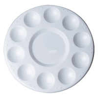 Round Plastic Palette with 10 Wells (Incl Cover)