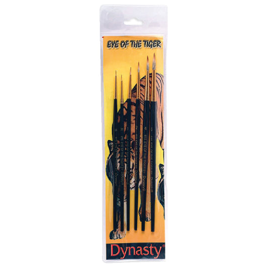 Eye of The Tiger Brush Set of 6 - Round
