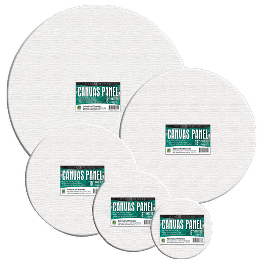 Round Canvas Panels - White 305mm 12inch
