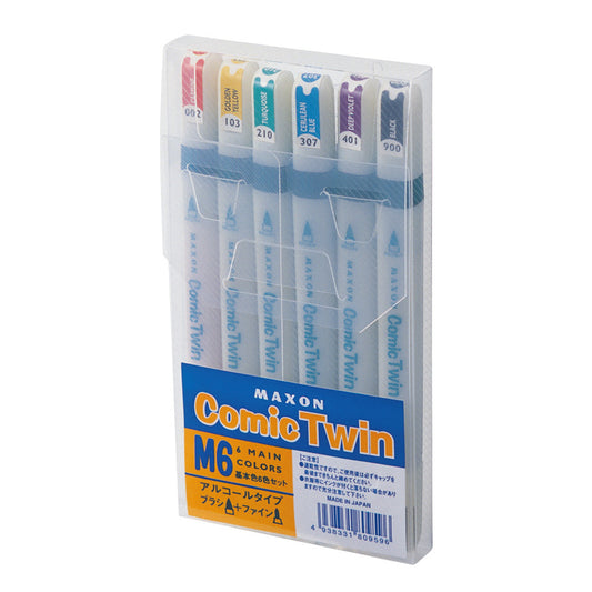 Maxon Comic Twin M6 Assorted Colours (Set of 6)