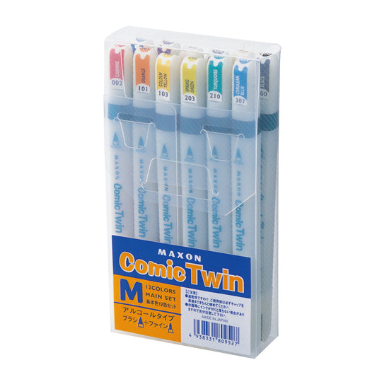 Maxon Comic Twin M12 Assorted Colours (Set of 12)