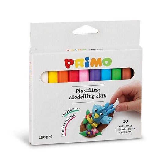 Primo Plasticine Box of 10 Assorted (18gm)