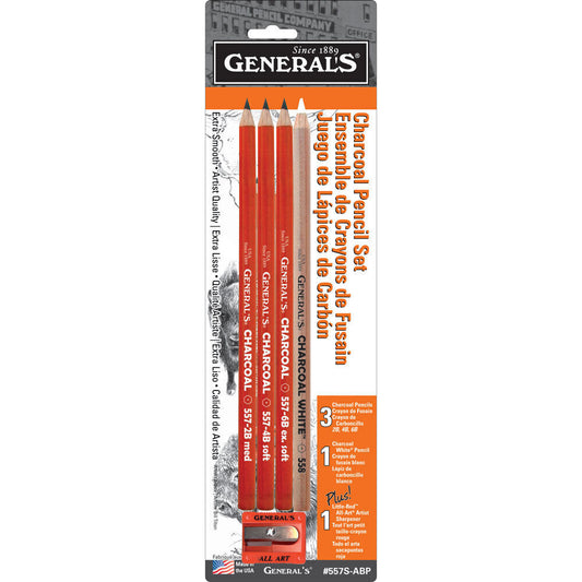 Generals Charcoal Pencil Kit Set of 5 (557SABP)