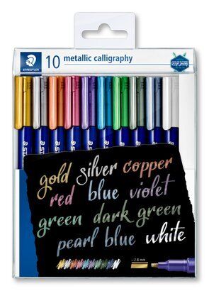 Staedtler Design Journey Metallic Calligraphy Marker Set – 10 Colours