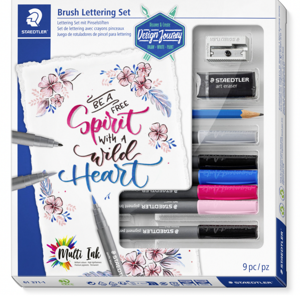 Staedtler Design Journey Brush Lettering Set – 9 Pieces