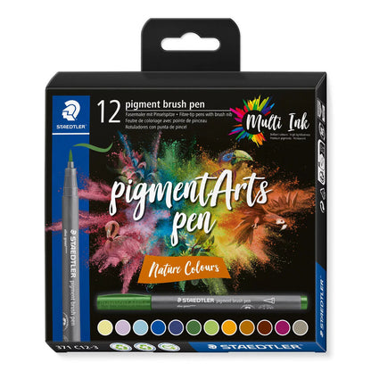 Staedtler Pigment Arts Pen Set – 12 Nature Colours