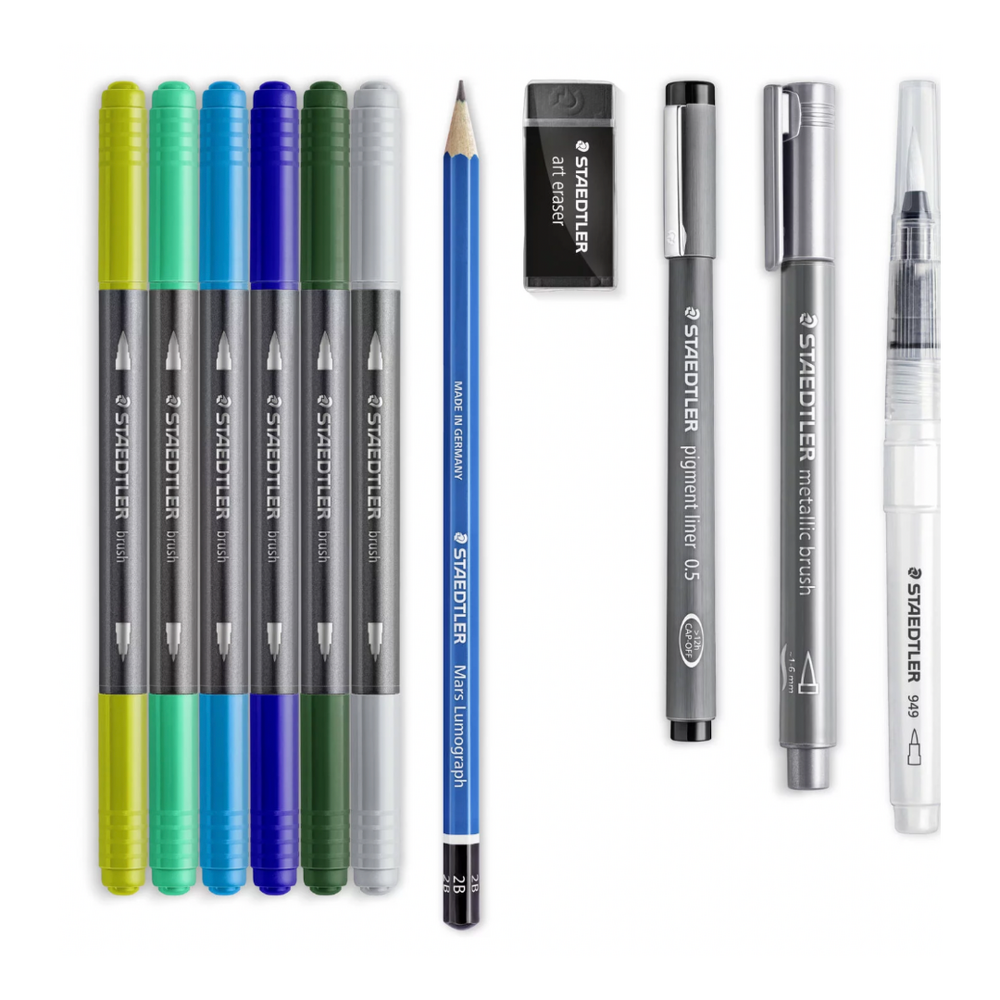 Staedtler Design Journey Hand Lettering & Watercolour Set 11