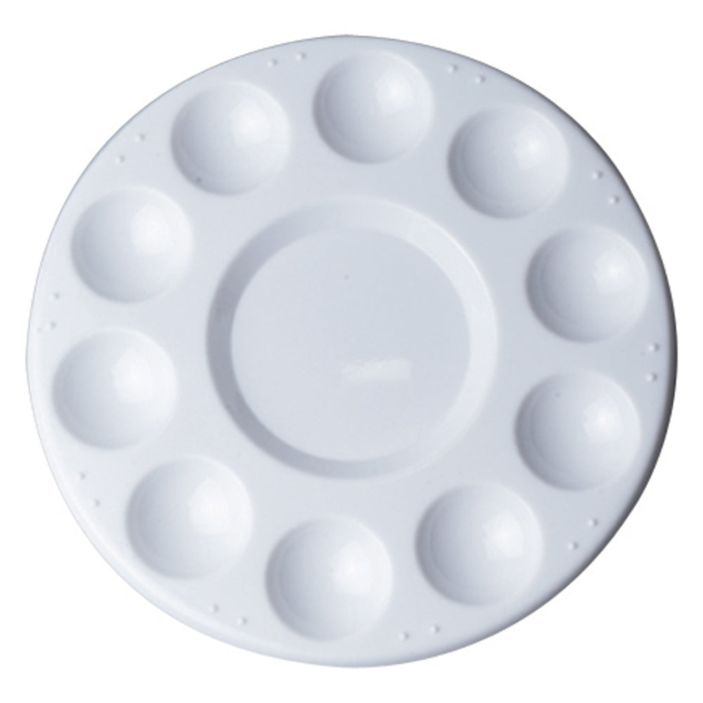 Round Plastic Palette with 10 Wells (Incl Cover)