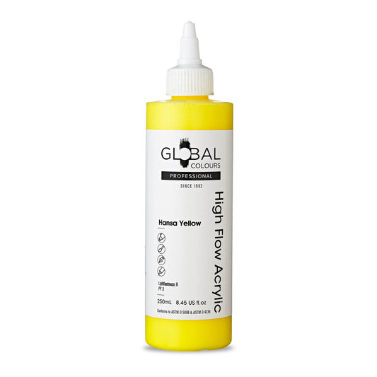 Global Colours High Flow Acrylic (250ml) - Hansa Yellow