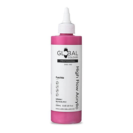 Global Colours High Flow Acrylic (250ml) - Fuschia