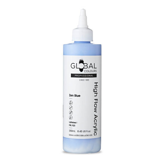 Global Colours High Flow Acrylic (250ml) - Zen Blue