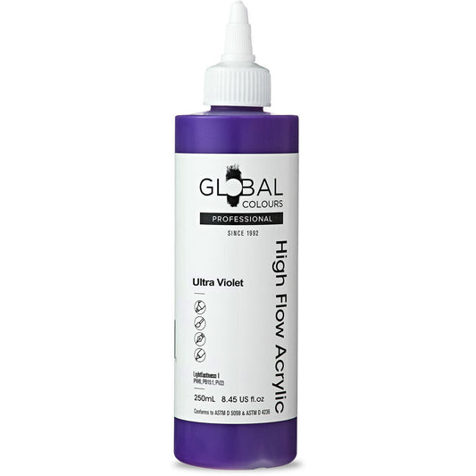 Global Colours High Flow Acrylic (250ml) - Ultra Violet
