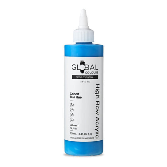 Global Colours High Flow Acrylic (250ml) - Cobalt Blue Hue