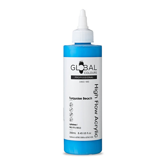 Global Colours High Flow Acrylic (250ml) - Turquoise Beach