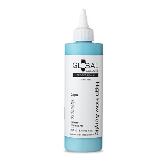 Global Colours High Flow Acrylic (250ml) - Capri