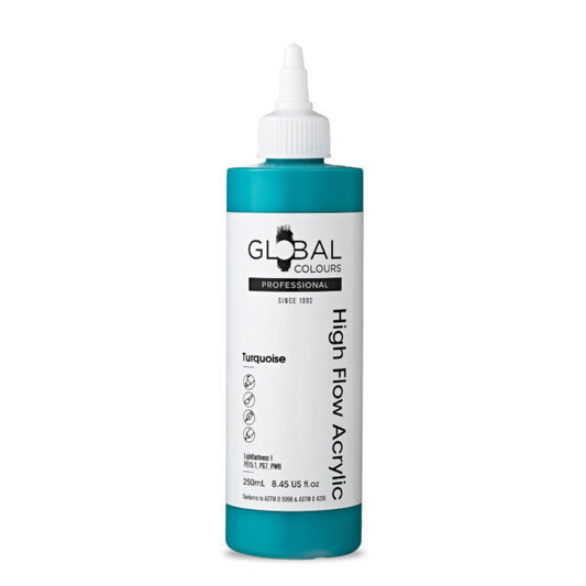 Global Colours High Flow Acrylic (250ml) - Turquoise