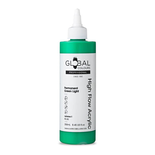 Global Colours High Flow Acrylic (250ml) - Perm Green Light