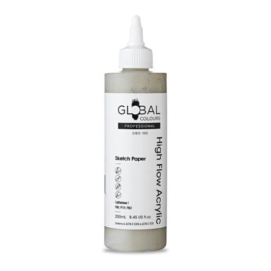 Global Colours High Flow Acrylic (250ml) - Sketch Paper