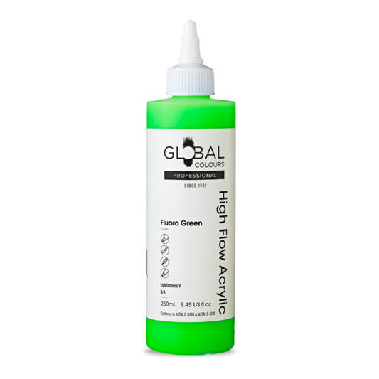 Global Colours High Flow Acrylic (250ml) - Fluoro Green