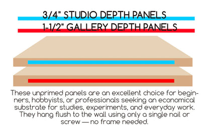 Meeden Wood Panel 8x10" (3/4" Thin Profile)