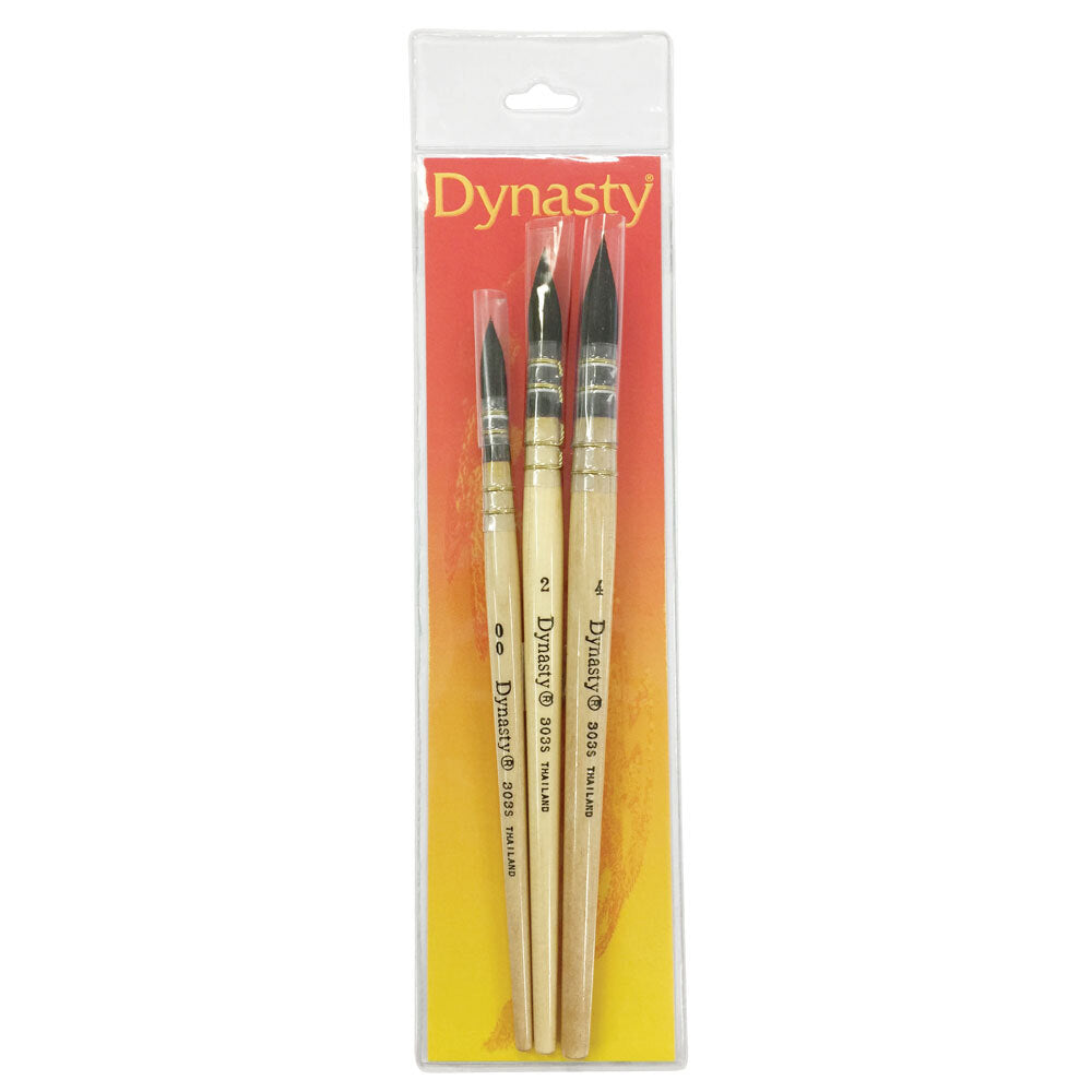 Dynasty Quill Brush Set of 3 - Blended Squirrel