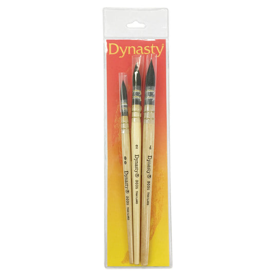 Dynasty Quill Brush Set of 3 - Blended Squirrel