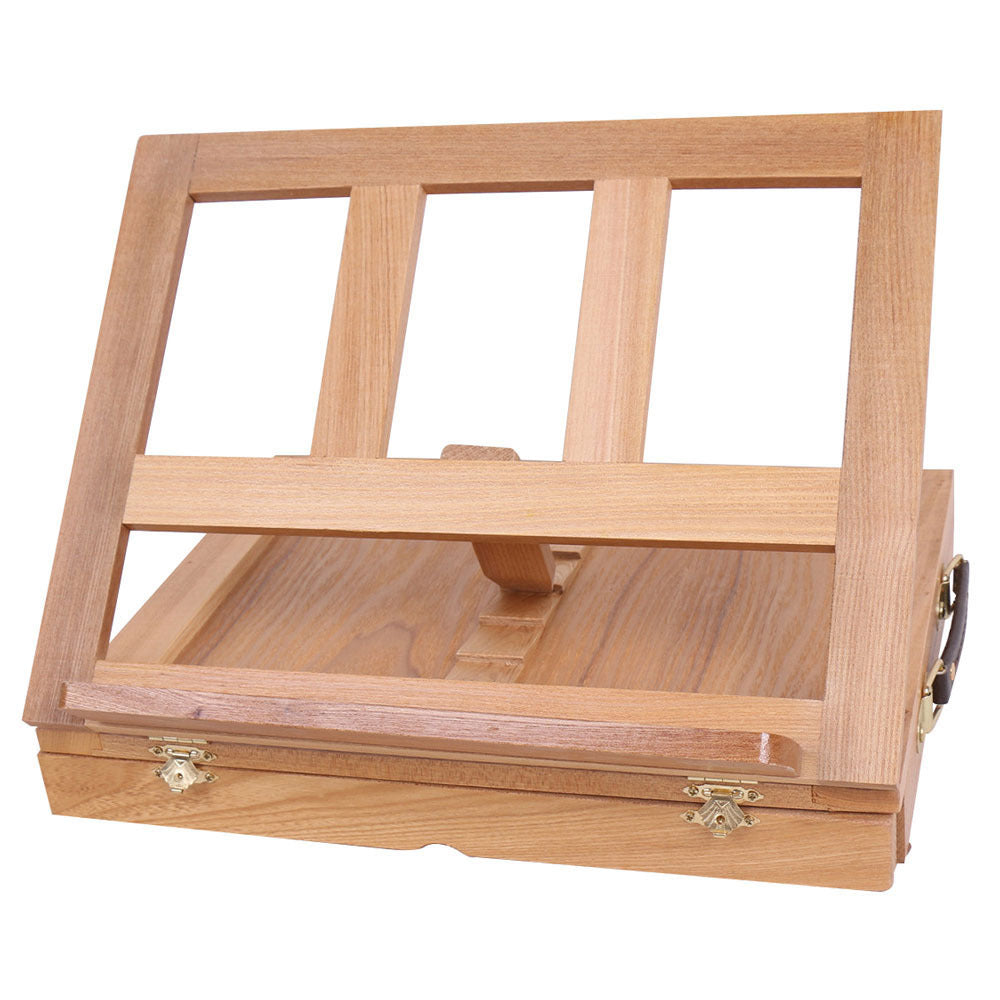 Beech Sketch Box with Book Stand – 33 x 26 x 5cm
