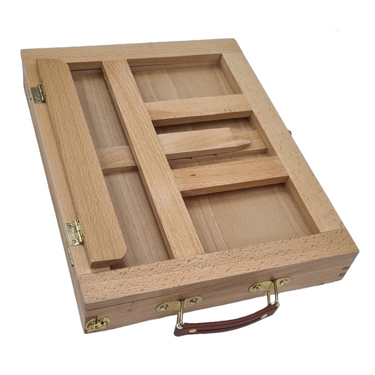 Beech Sketch Box with Book Stand – 33 x 26 x 5cm