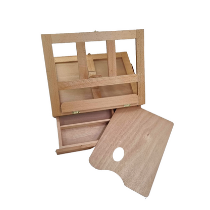 Beech Sketch Box with Book Stand – 33 x 26 x 5cm